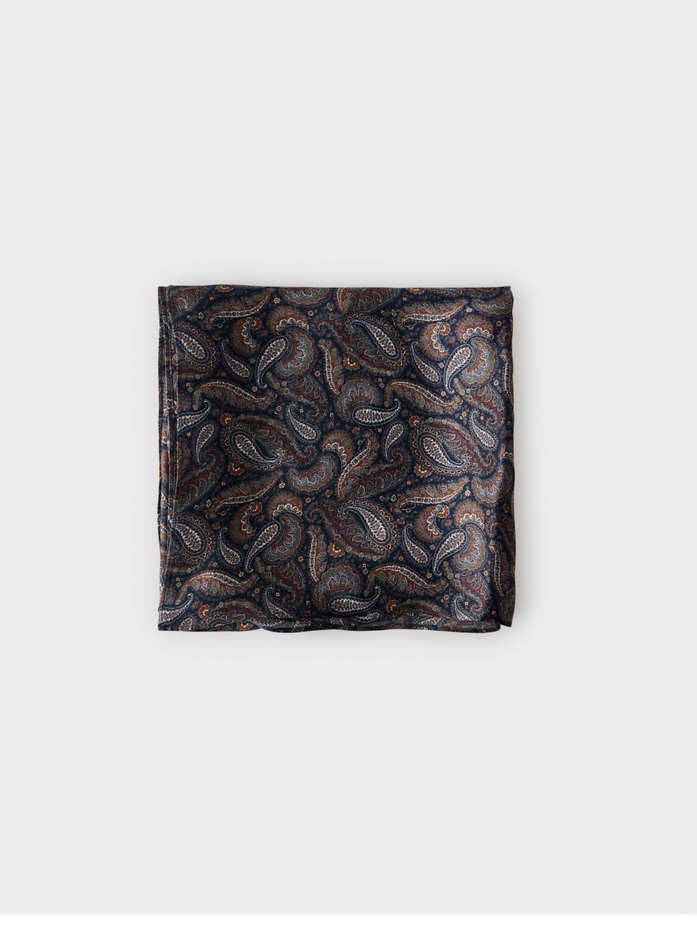 Aritzia Loren Silk Large Scarf Paisley Admiral